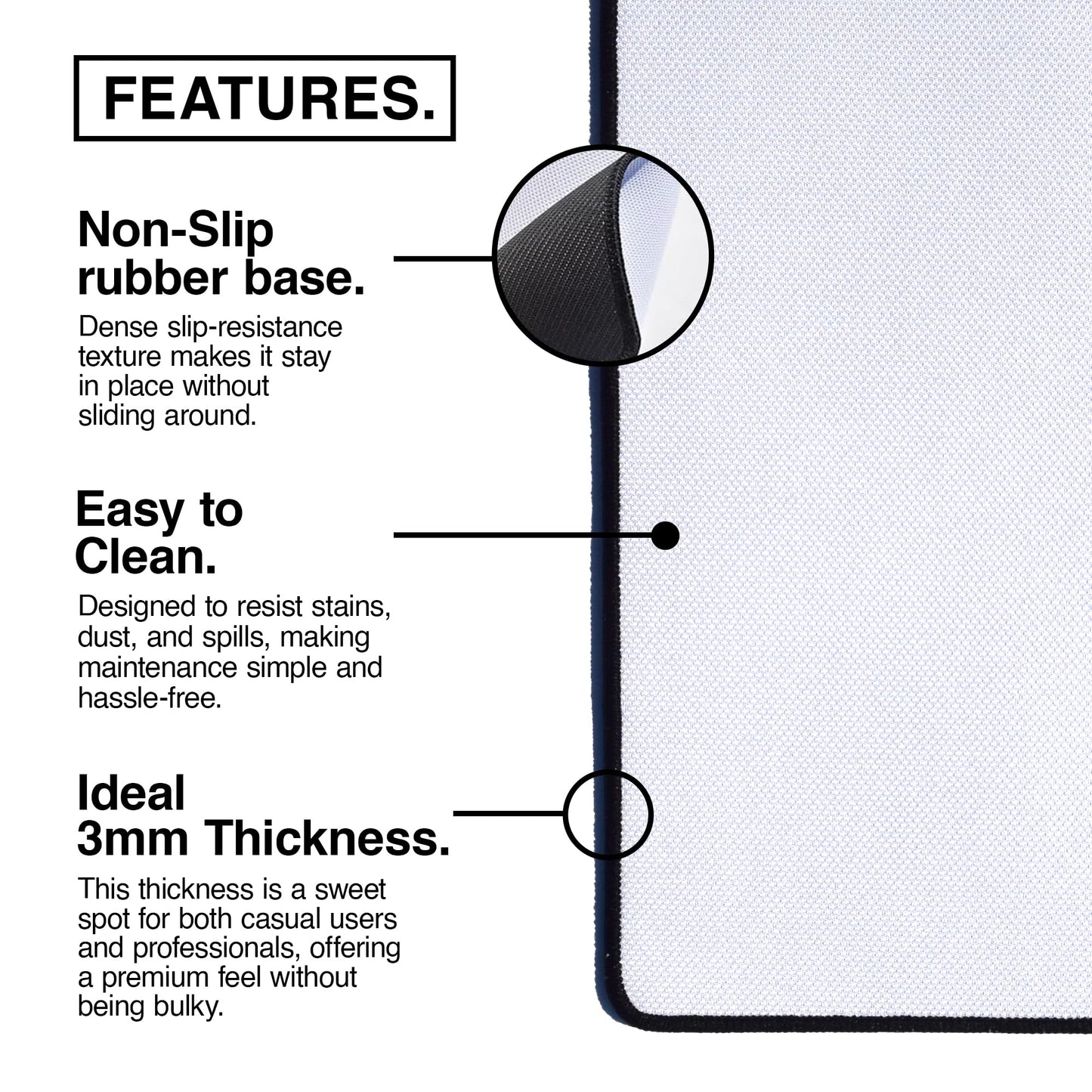 MPCO. Meis-Mustang Large Gaming Desk Pad, 36" x 17" Duraglyde Desk Mat