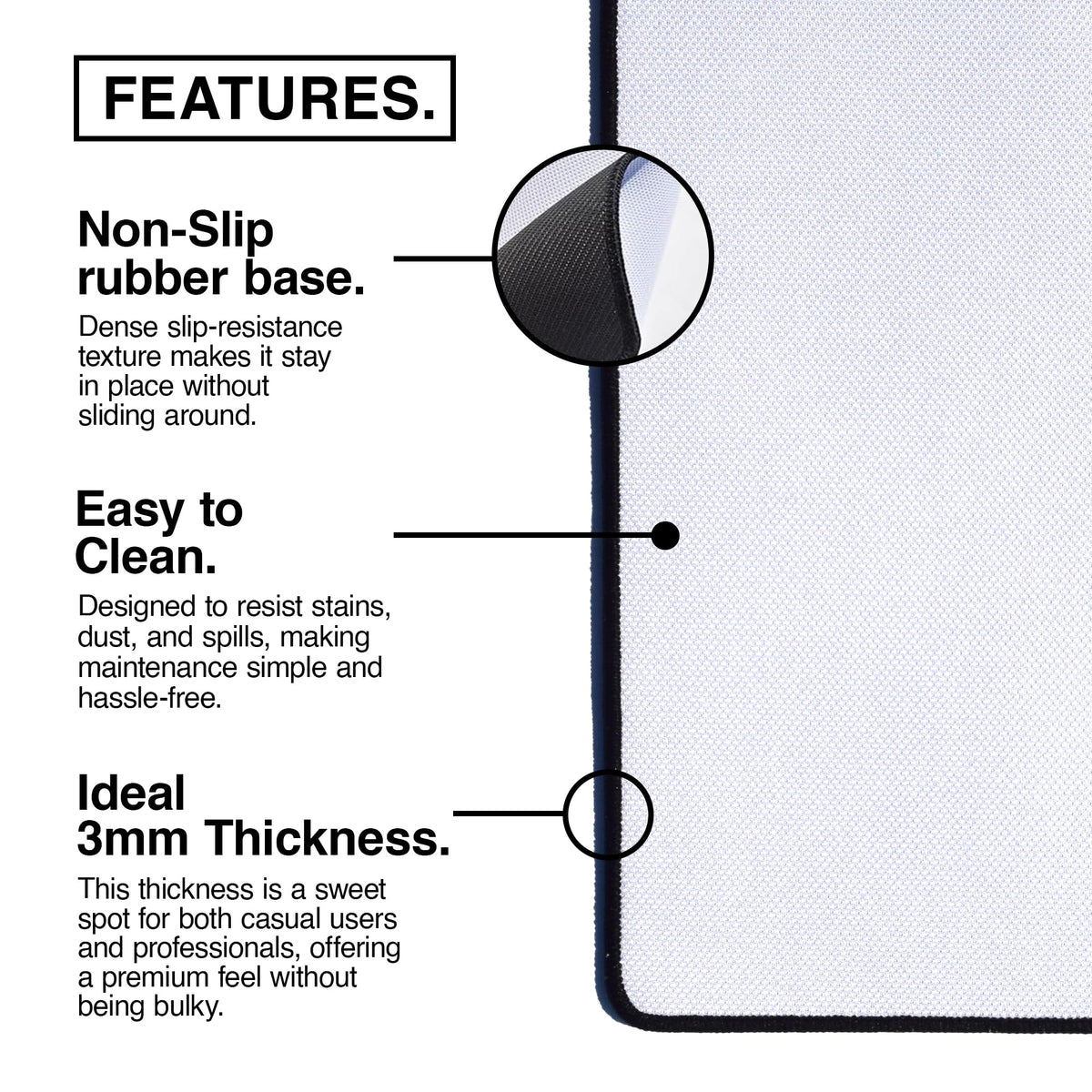 MPCO. Meis-Mustang Large Gaming Desk Pad, 36" x 17" Duraglyde Desk Mat