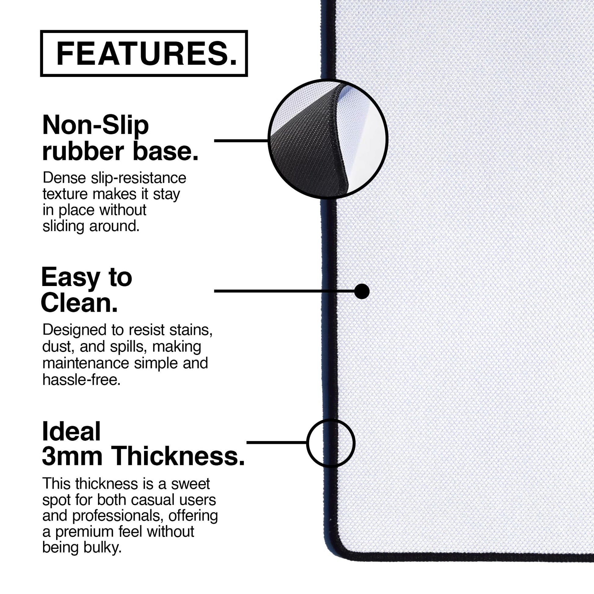 MPCO. Geralds-GTR Large Gaming Desk Pad, 36" x 17" Duraglyde Desk Mat