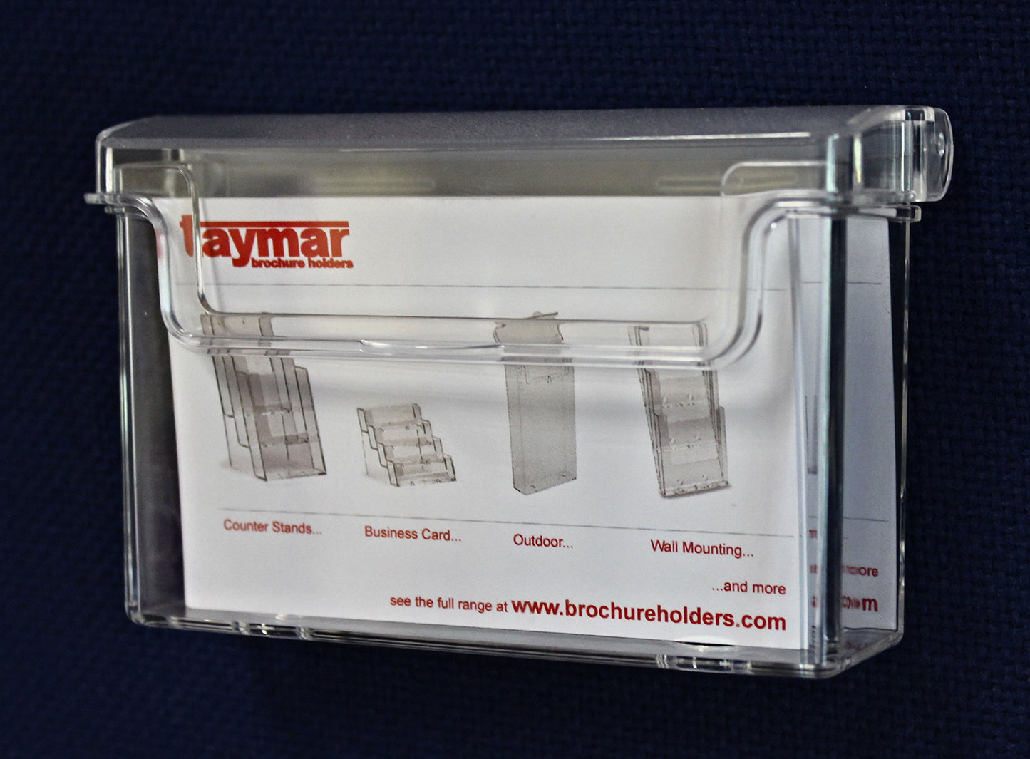 Taymar OD95 Single Pocket Outdoor Landscape Business Card Holder - Clear