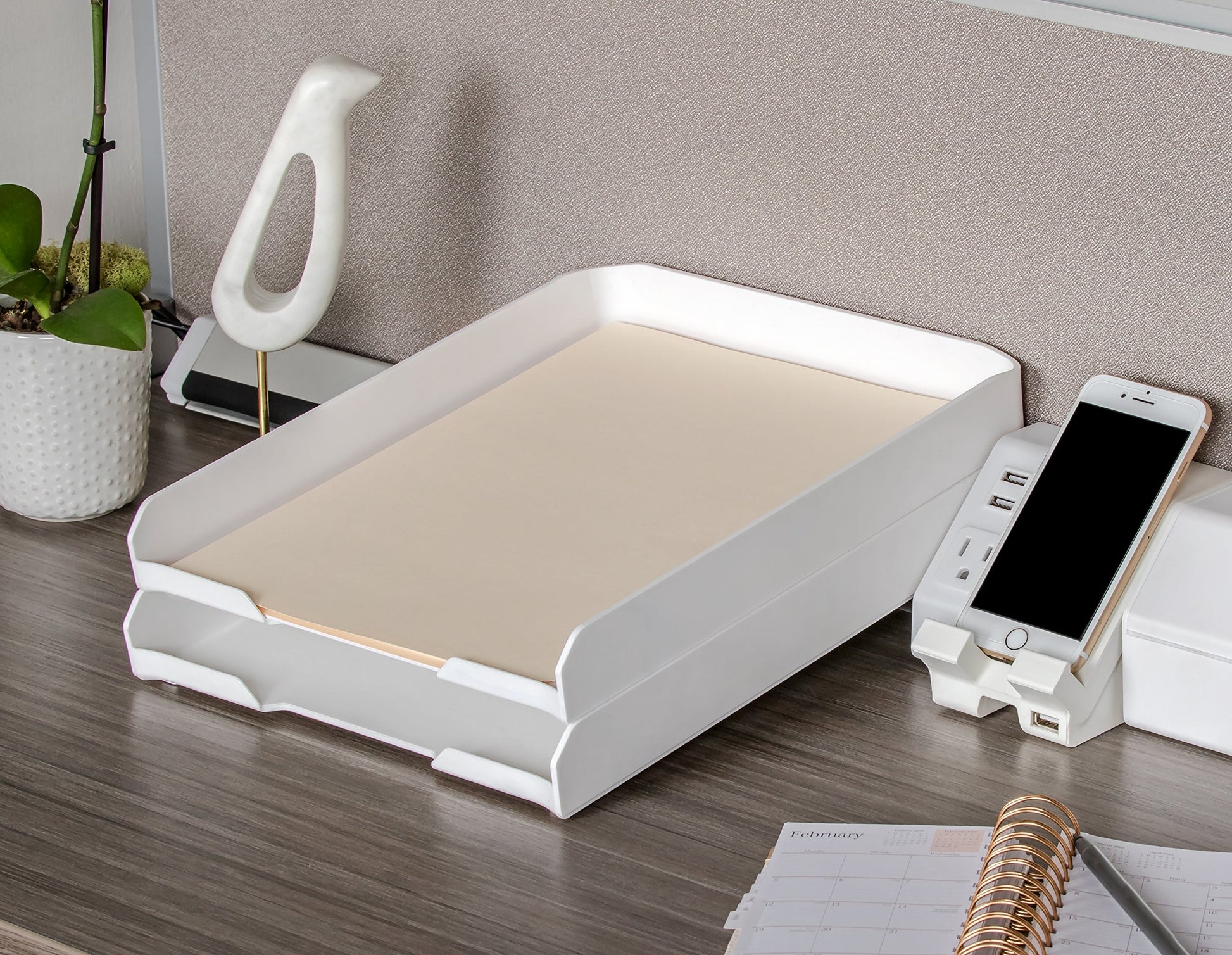 Bostitch Office Konnect Desk Tray, 9.75" x 12", White