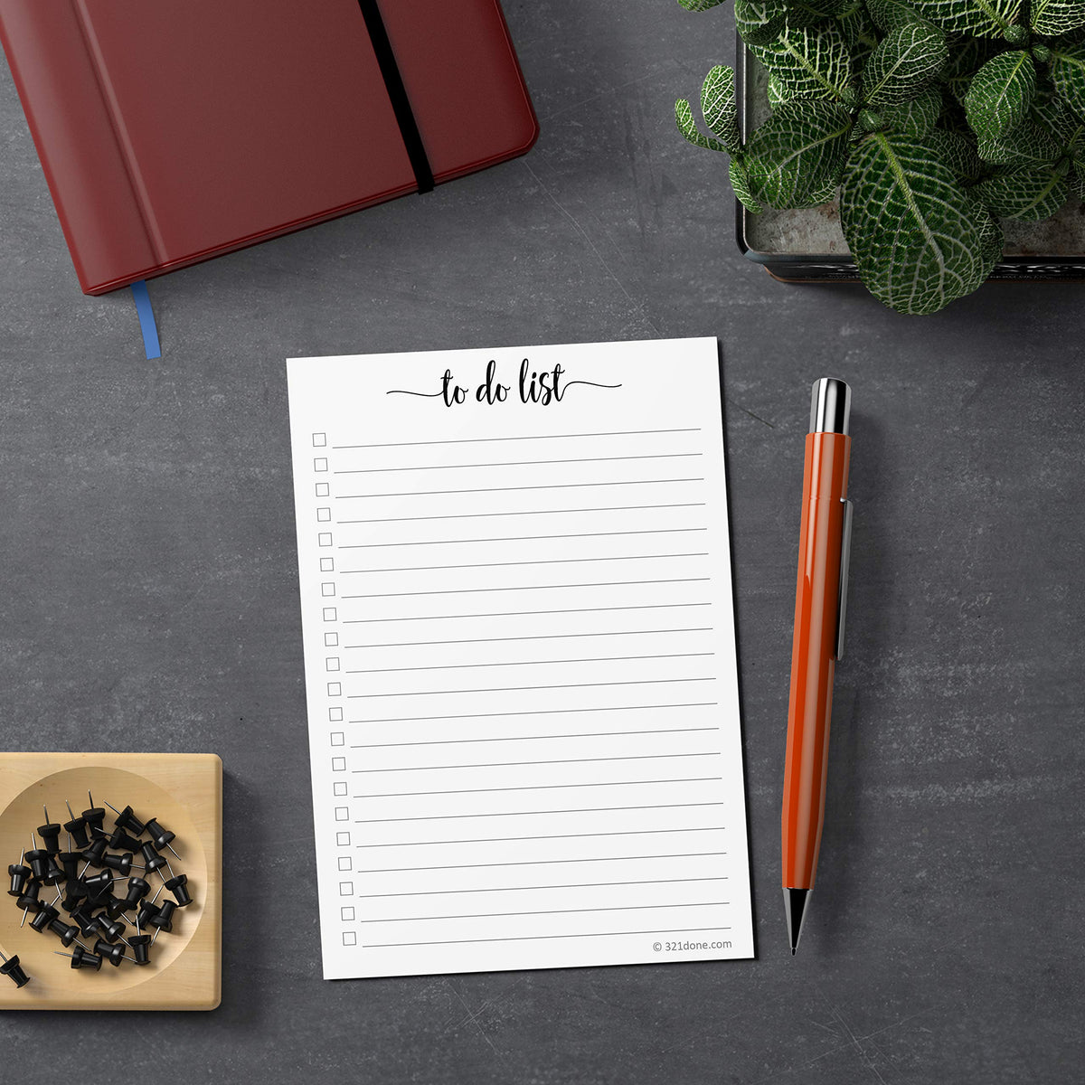 321Done To Do List Cards, Large 5x7, Set of 50, with Date