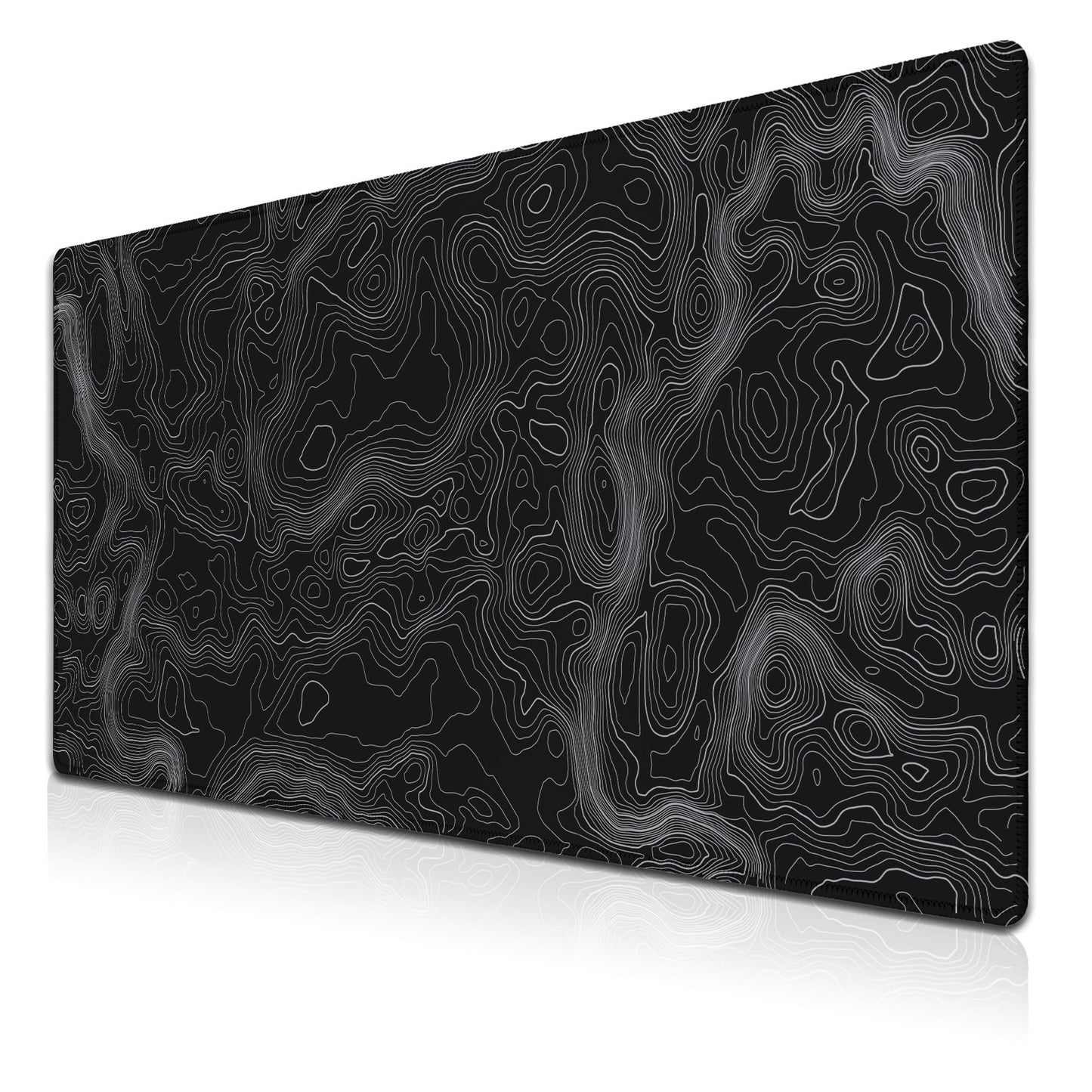Samgula Computer Desk Pad - Black and White, Gaming Keyboard and Mouse Pad, Non-Slip Rubber Base