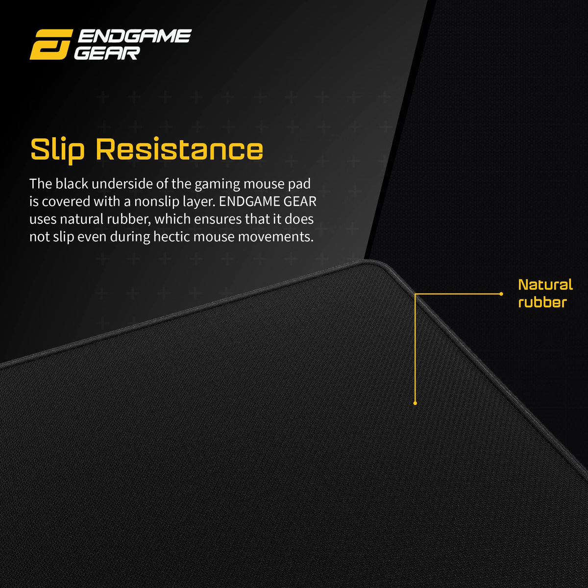 ENDGAME GEAR MPJ 1200 Desk-Mat Gaming Mouse Pad, Nonslip Desk Pad, Size 47.2" x 23.6", Black