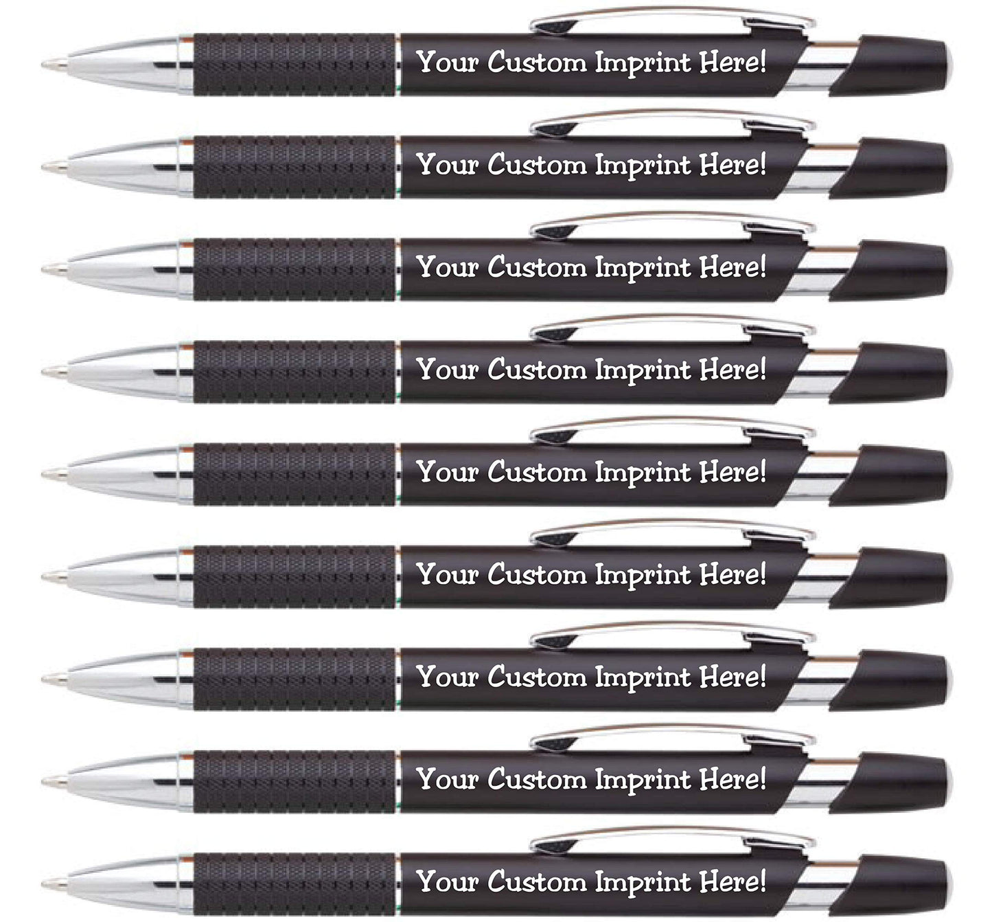 ExpressDesigns™ Personalized Ballpoint Pens Click action Custom Black writing ink - The Sleeker