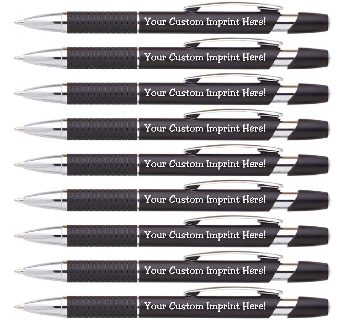 ExpressDesigns™ Personalized Ballpoint Pens Click action Custom Black writing ink - The Sleeker