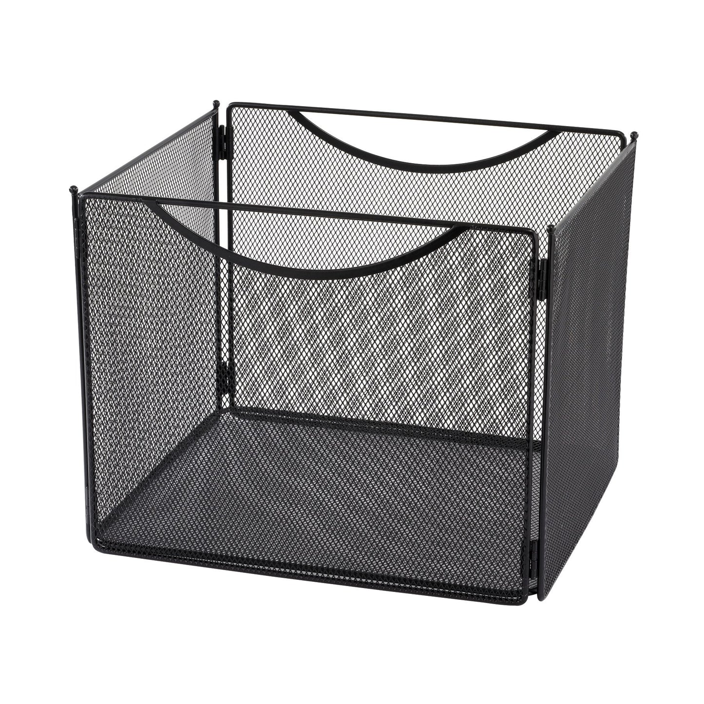 Safco Onyx Mesh Letter-Size File Cube 2170BL Black, Black Powder Coat Finish, Durable Steel Mesh