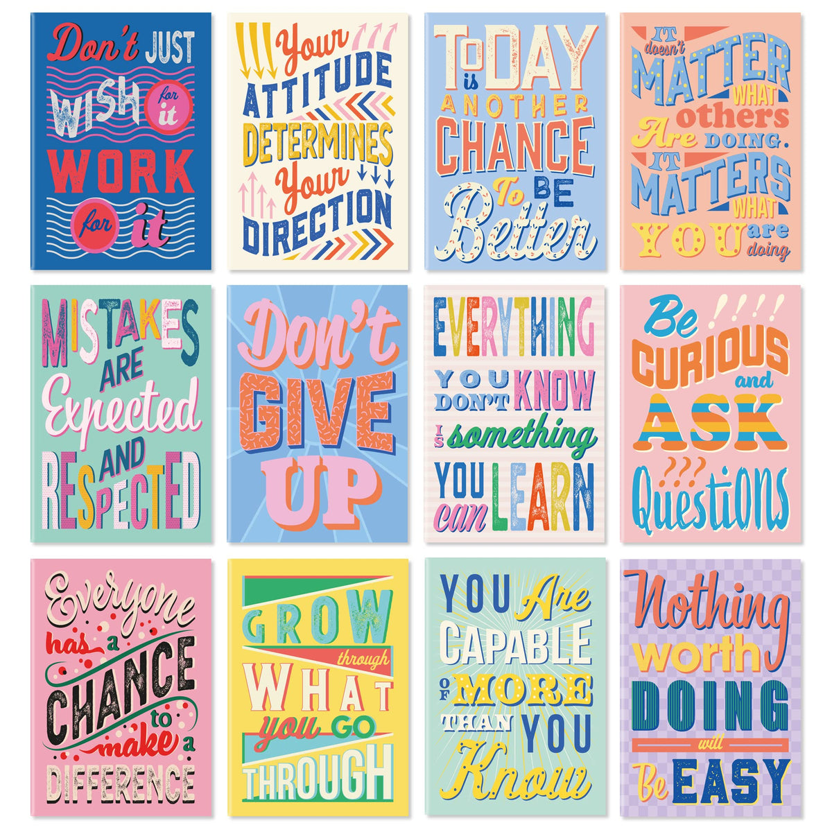 Sweetzer & Orange Inspirational Notebook Set. 24 Journal Notebooks for Women and Kids. 3.5 x 5”