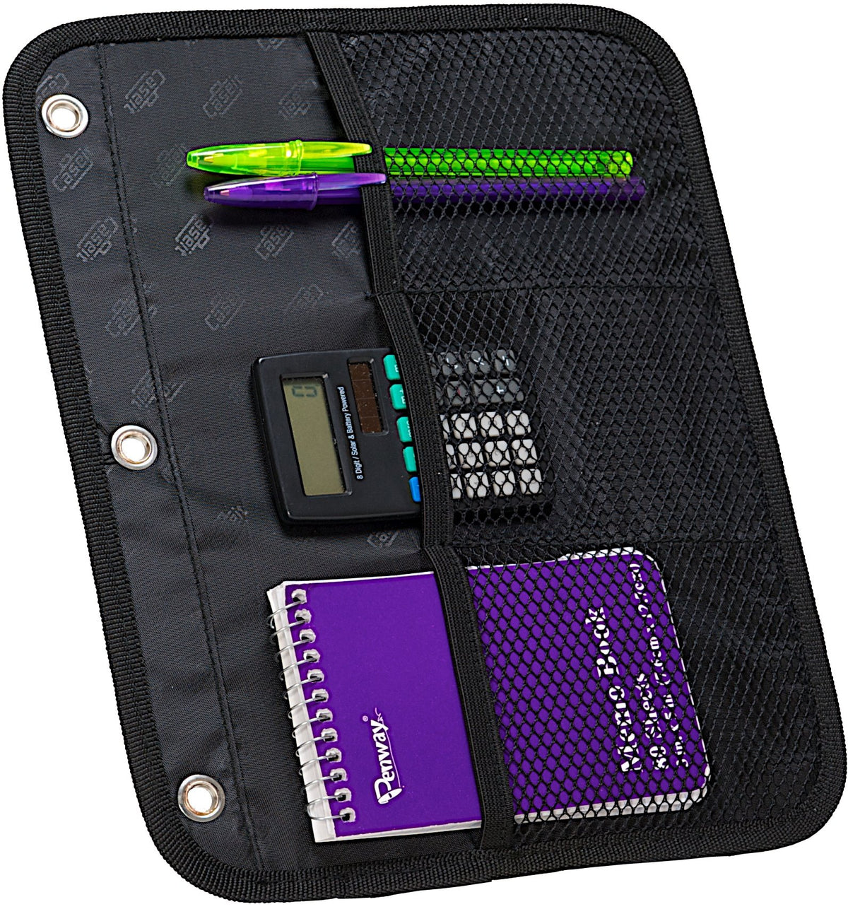Case-it The Dual 2-in-1 Zipper Binder - Two 1.5 Inch D-Rings - Multiple Pockets - 600 Sheet