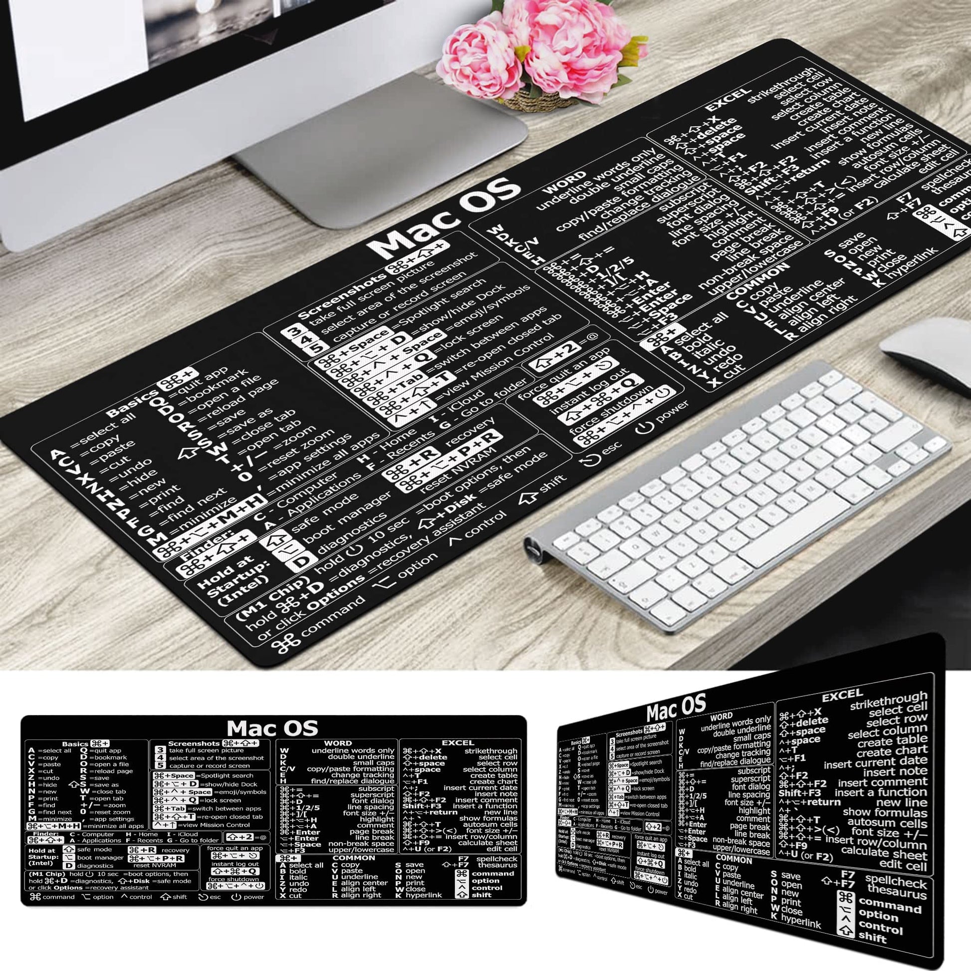 Mac os Shortcuts, Word/Excel (for Mac) Mouse Pad, Mac OS Candlesticks Reversal Indicators Mouse