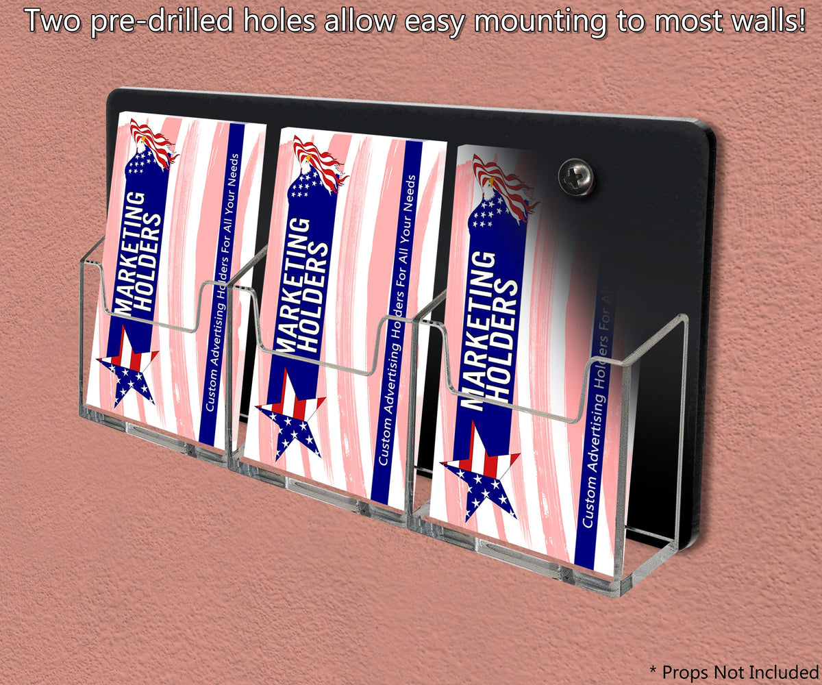 Marketing Holders Wall Business Card Holder with Hanging Hardware for 2" x 3.5" Vertical