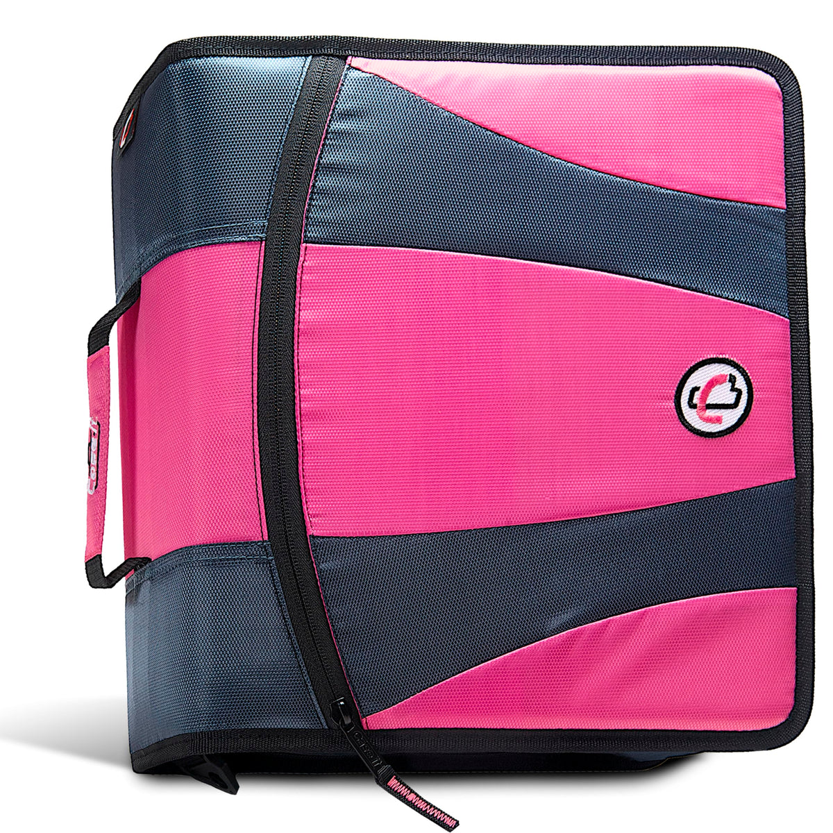 Case-it Dual Zipper Binder | Two 2" D-Rings | 700-Sheet | Dual-301 Pink