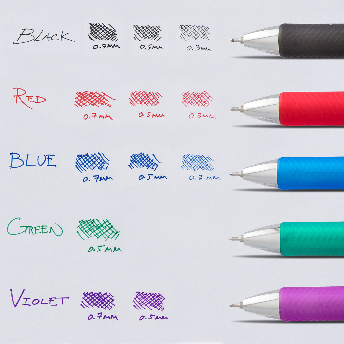 Pentel EnerGel Deluxe RTX Retractable Liquid Gel Pen, Fine Line, Needle Tip, Red Ink, Box of 12