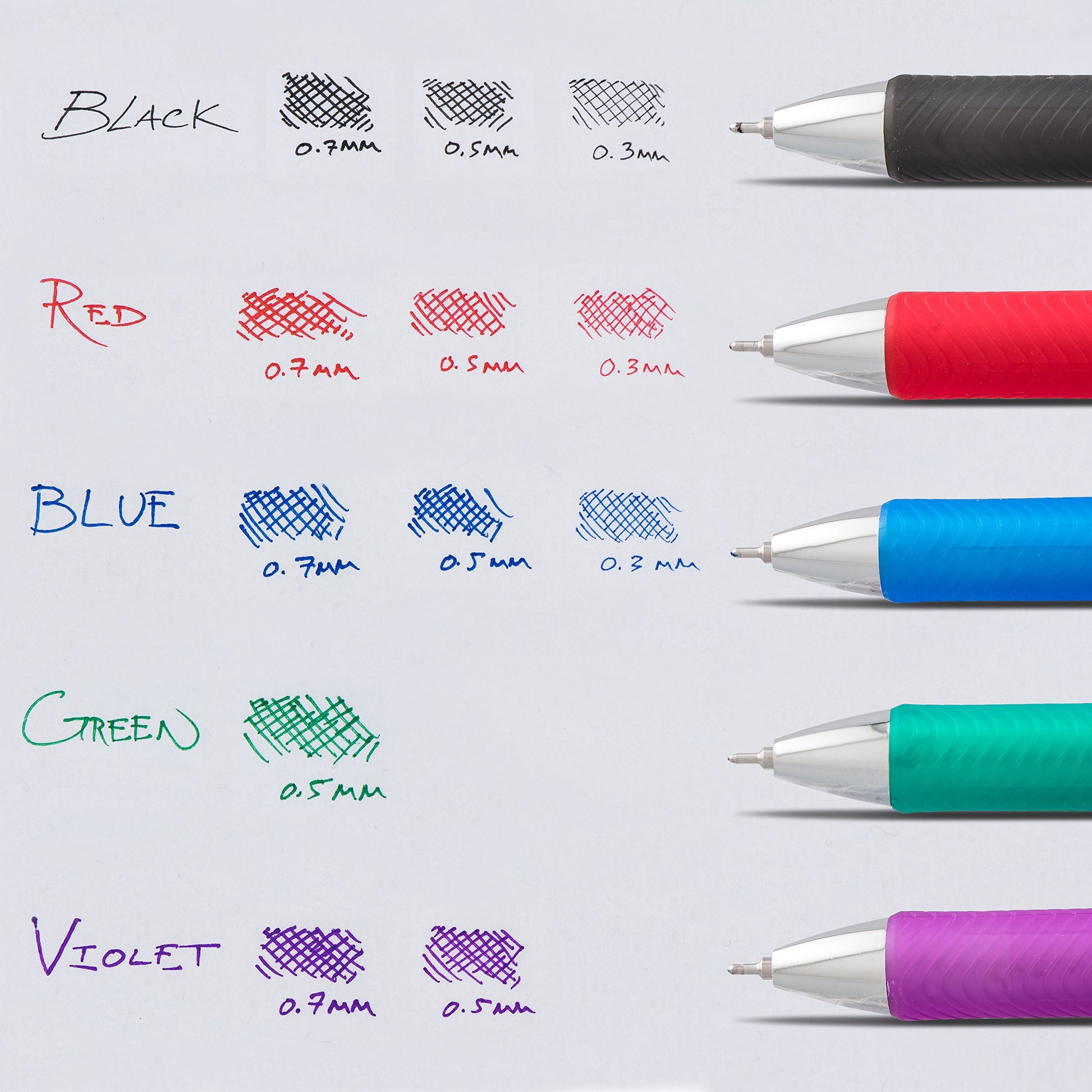 Pentel EnerGel Deluxe RTX Retractable Liquid Gel Pen, Fine Line, Needle Tip, Red Ink, Box of 12