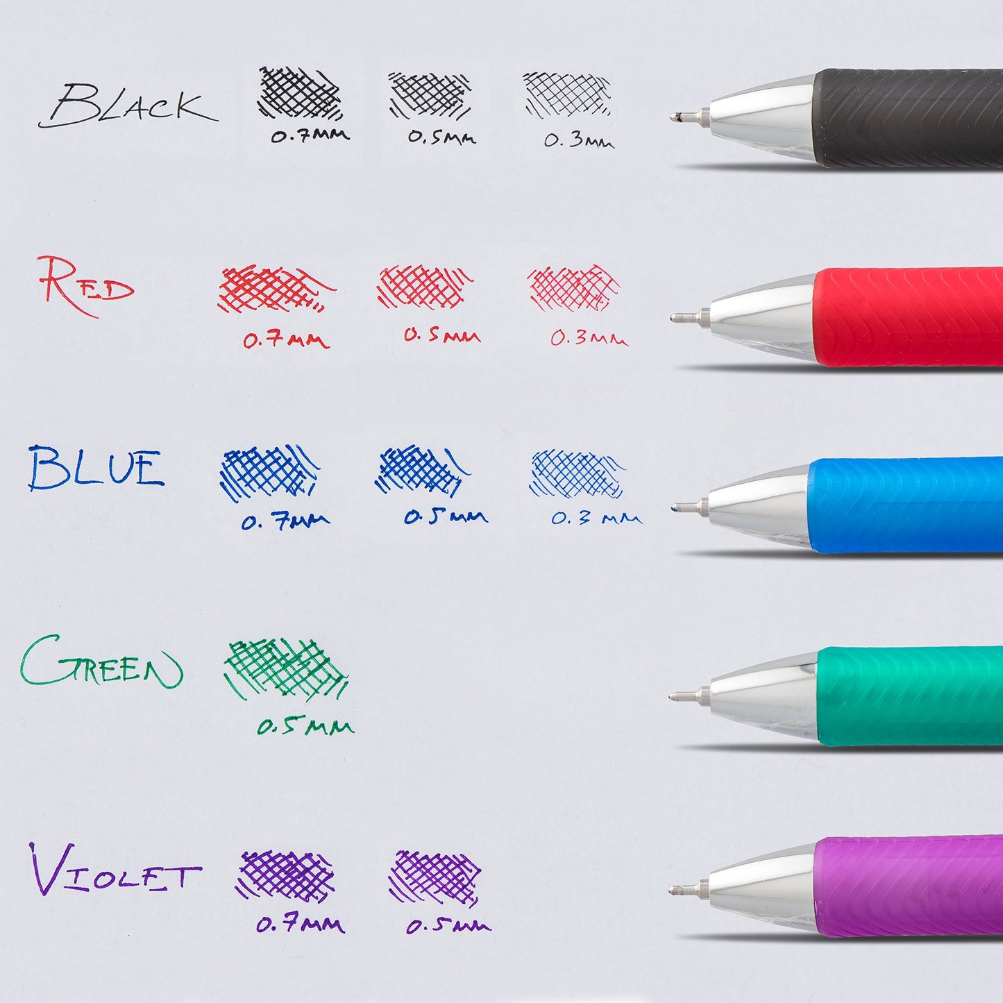 Pentel EnerGel Deluxe RTX Retractable Liquid Gel Pen, (0.5mm), Needle Tip, Blue Ink, 2 Pack