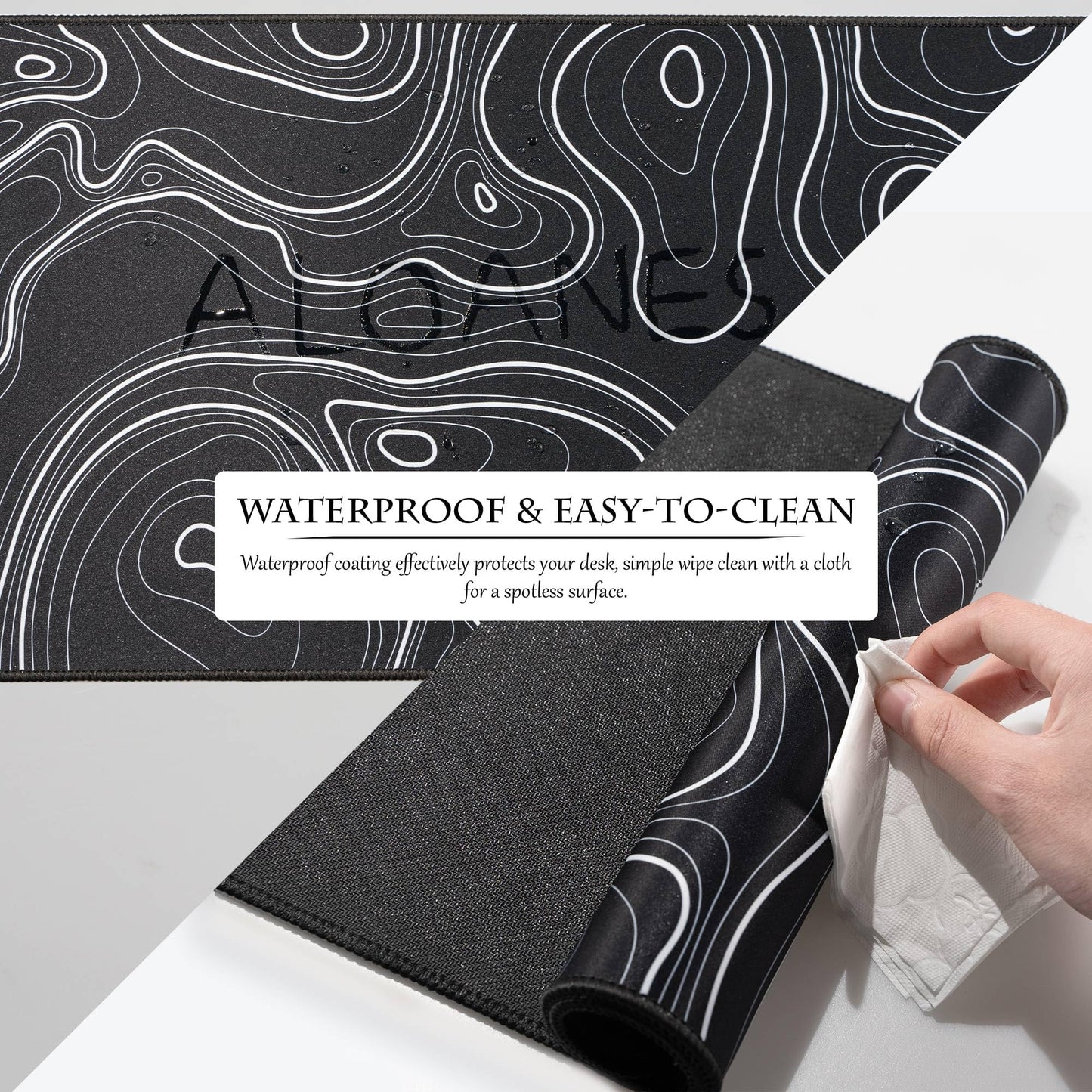 ALOANES Waterproof Gaming Mousepad Large Mouse Mat Non-Slip Rubber Base