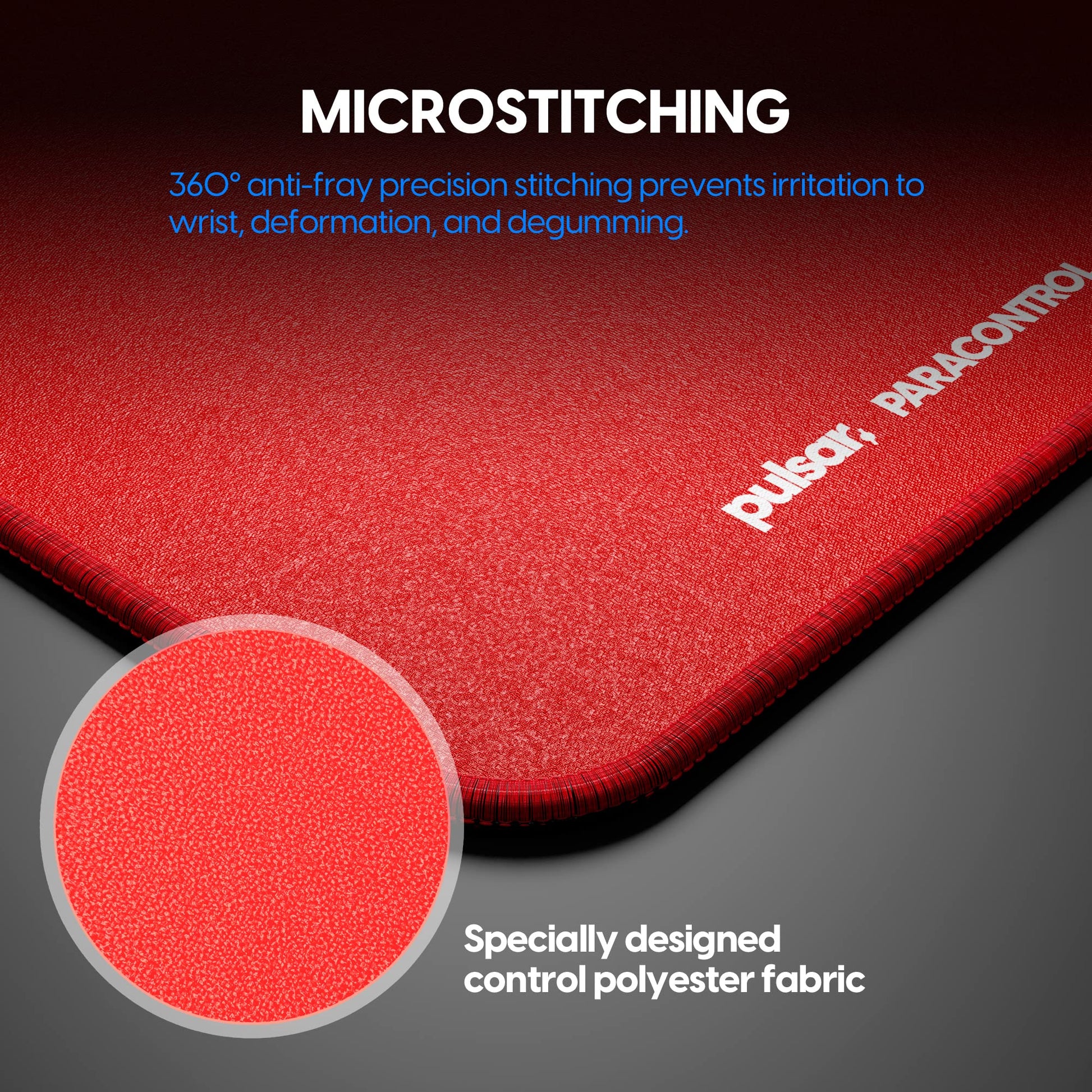Pulsar Gaming Gears ParaControl v2 Gaming Mouse Pad, XL, Red