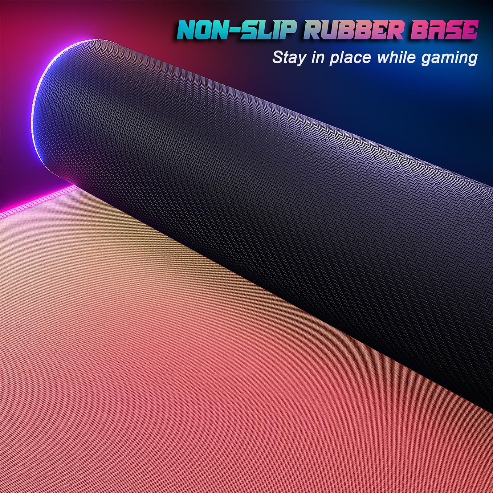 ITNRSIIET RGB Gaming Mouse Pad, Full Desk XL Extended Large Gaming Mousepad, 12 Lighting Modes 30%