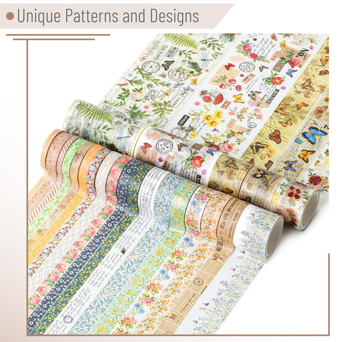 Mr. Pen- Washi Tape Set, 24 Rolls, Assorted Sizes, 3.2 Yards/Roll