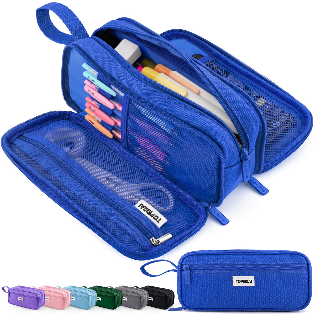 TOPBIDAI Large Pencil Case Pouch for Girls Boy Women Men Adults