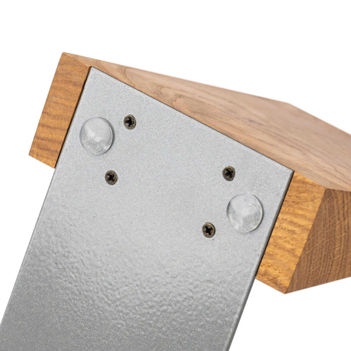TILISMA Book Ends for Shelves - Handmade Wooden Bookends with Metal Base, Walnut Tree - Sturdy Book