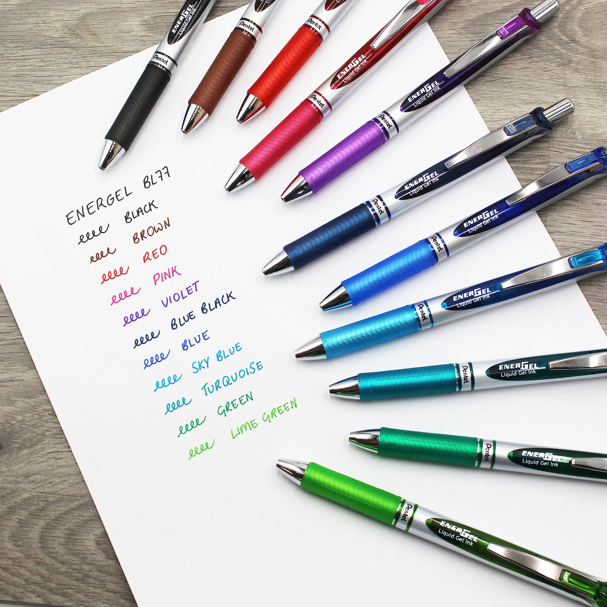 Pentel EnerGel XM BL77 - Retractable Liquid Gel Ink Pen - 0.7mm - 54% Recycled - In Envelope Gift