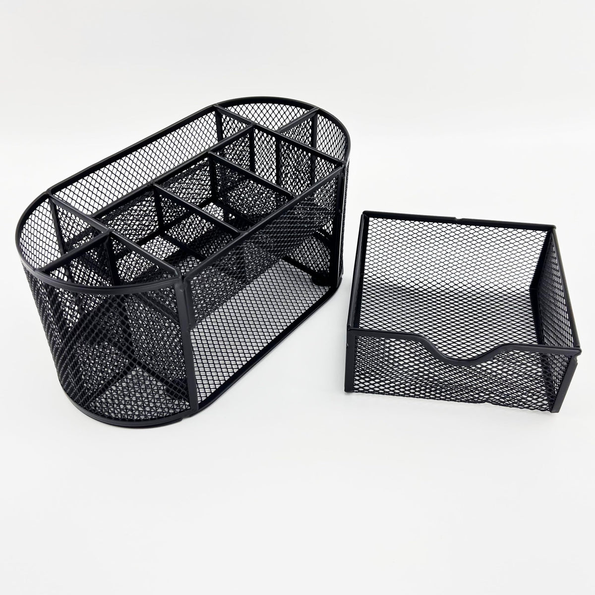 Fengtaiyuan T12, Black Metal Wire Mesh Pencil Holder for Desk, Pencil Cup for Office, Pen Holder