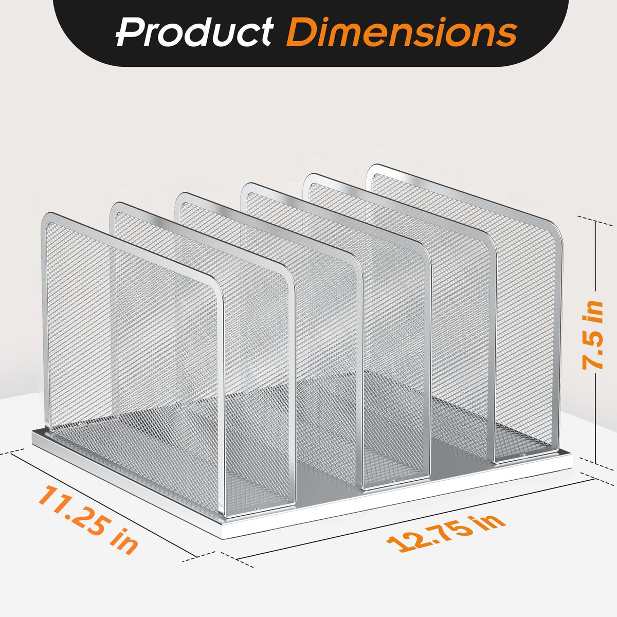 Kuntine.B Desk File Organizer Upright Mesh Desktop Organizer File Sorter Office Organization File