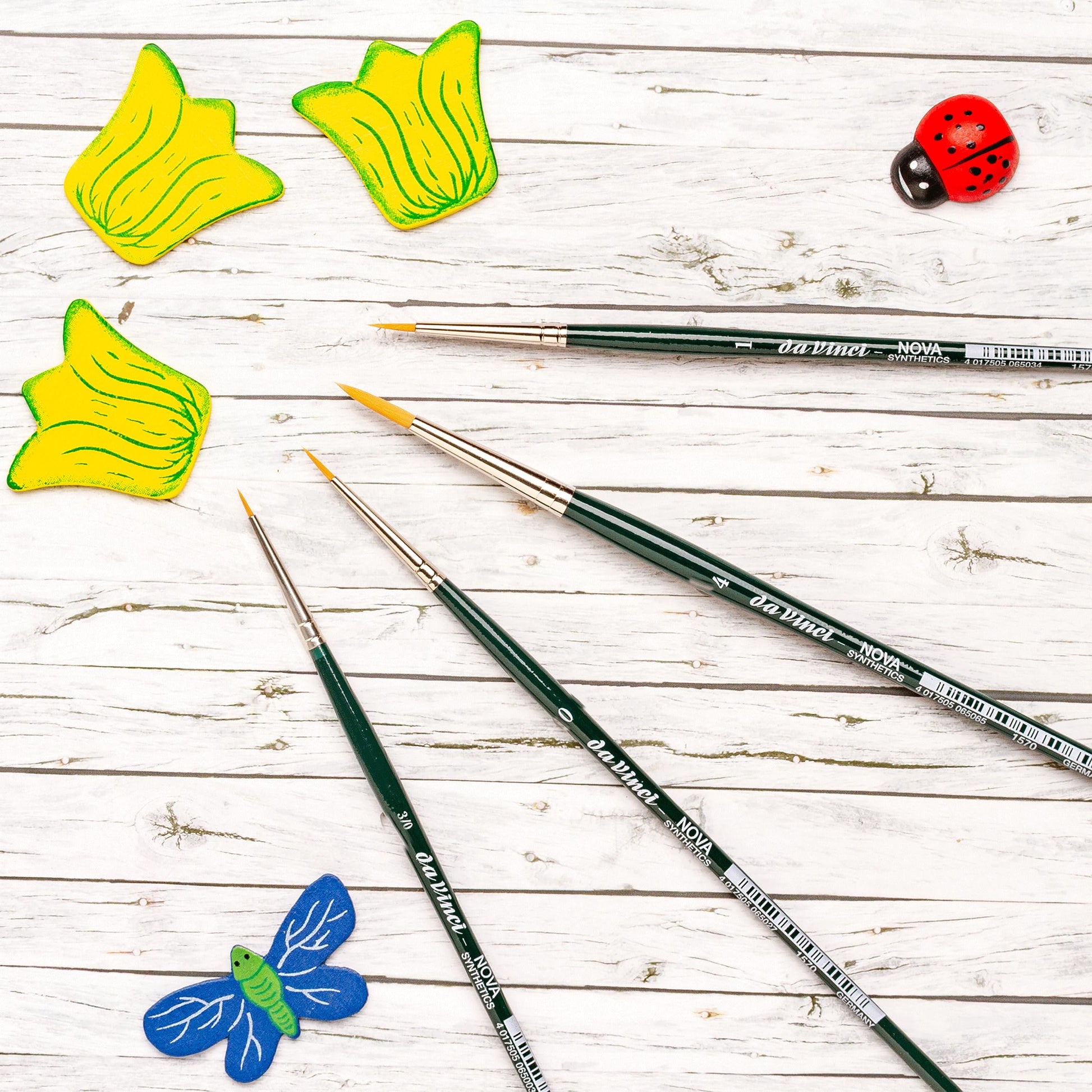 da Vinci Watercolor Series 4237-5 Brush Miniature Set - Nova Synthetics Multi-Media Mini Rounds