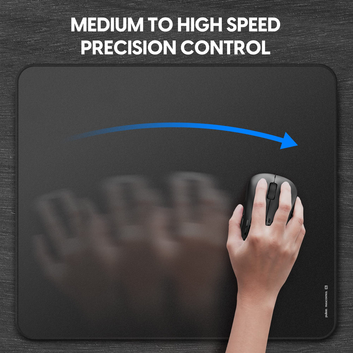 Pulsar Gaming Gears ParaControl v2 Gaming Mouse Pad, XL, Black