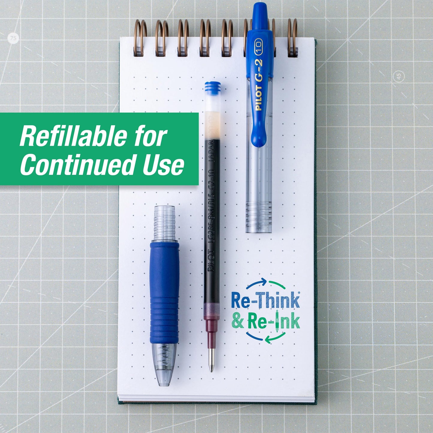 PILOT G2 Premium Gel Pens, Blue Pens, Fine Point 0.7 mm, Tub of 48