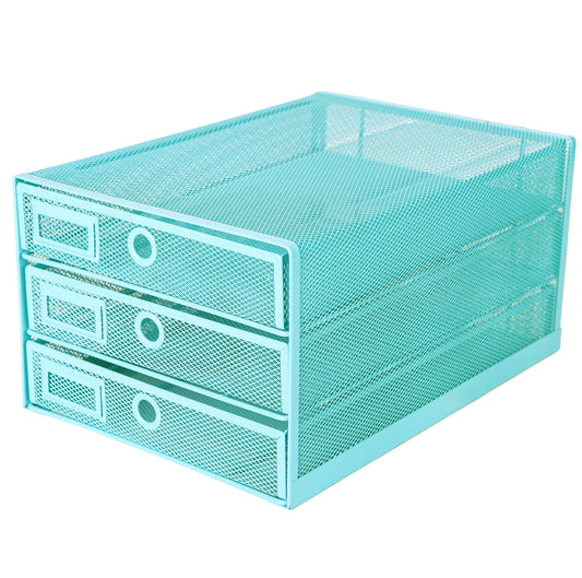 Exerz Paper Sorter 3 Drawer Wire Mesh A4 / Desk Multifunctional Desk Organiser/Multi-Layer Letter