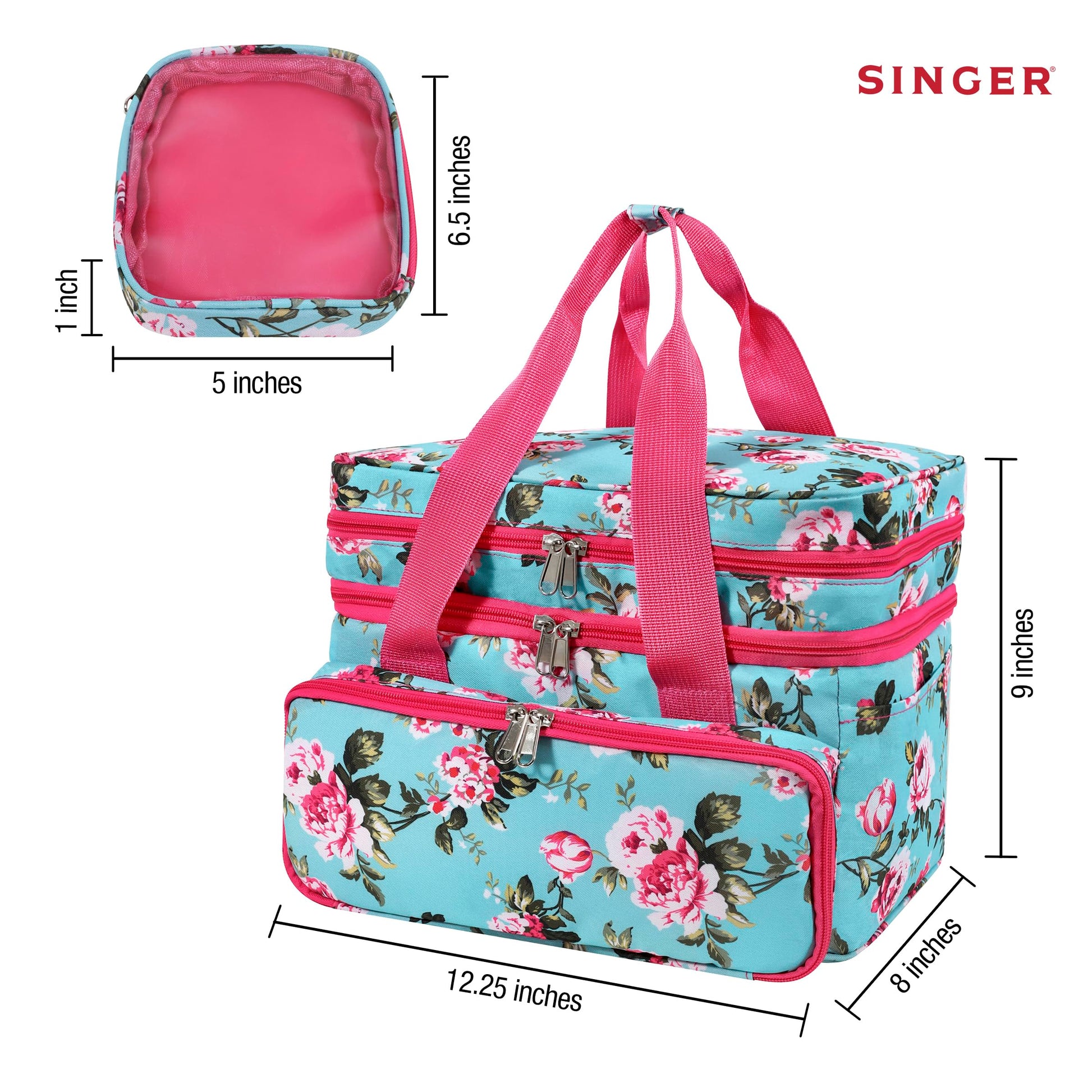 SINGER Sewing Accessories Organizer (Bag Only) – Double Layer Portable Sewing Storage Bag | 2