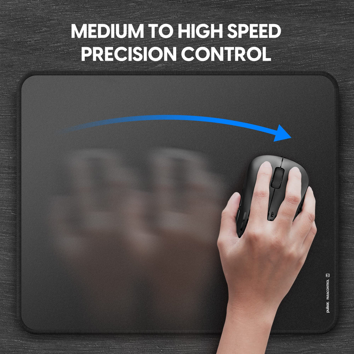 Pulsar Gaming Gears ParaControl v2 Gaming Mouse Pad, M, Black