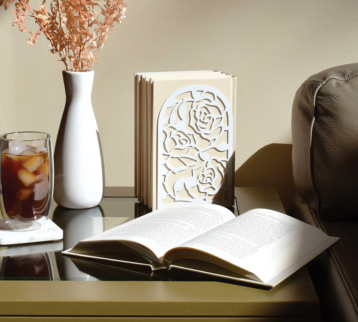 CNK Book Ends, Premium BookEnds for Bookend Shelves, Book Stopper Metal Book Ends for Home Office