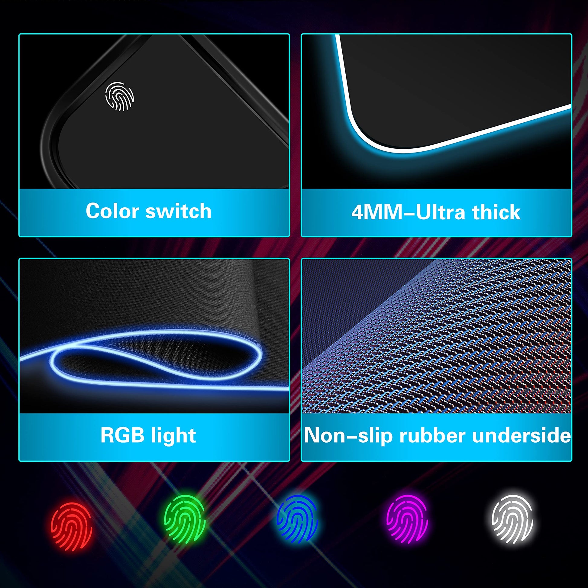Mouse Pad,Gaming Desk Mat,Mouse Pad with Wireless Charging