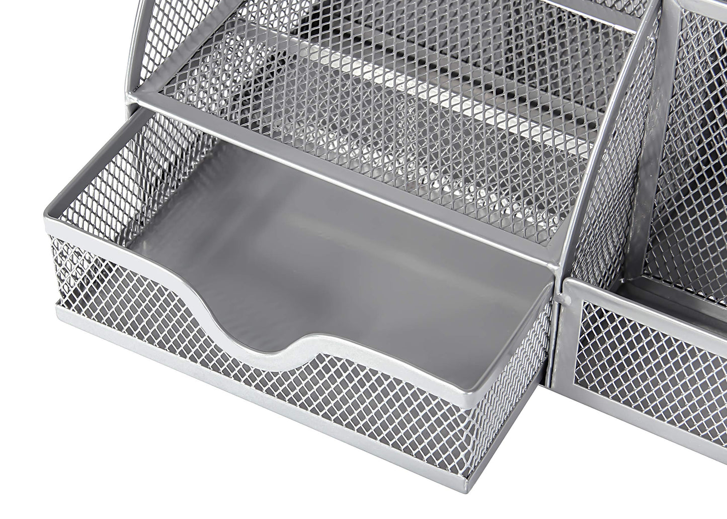 OSCO Large Wiremesh Desk Organiser - Silver