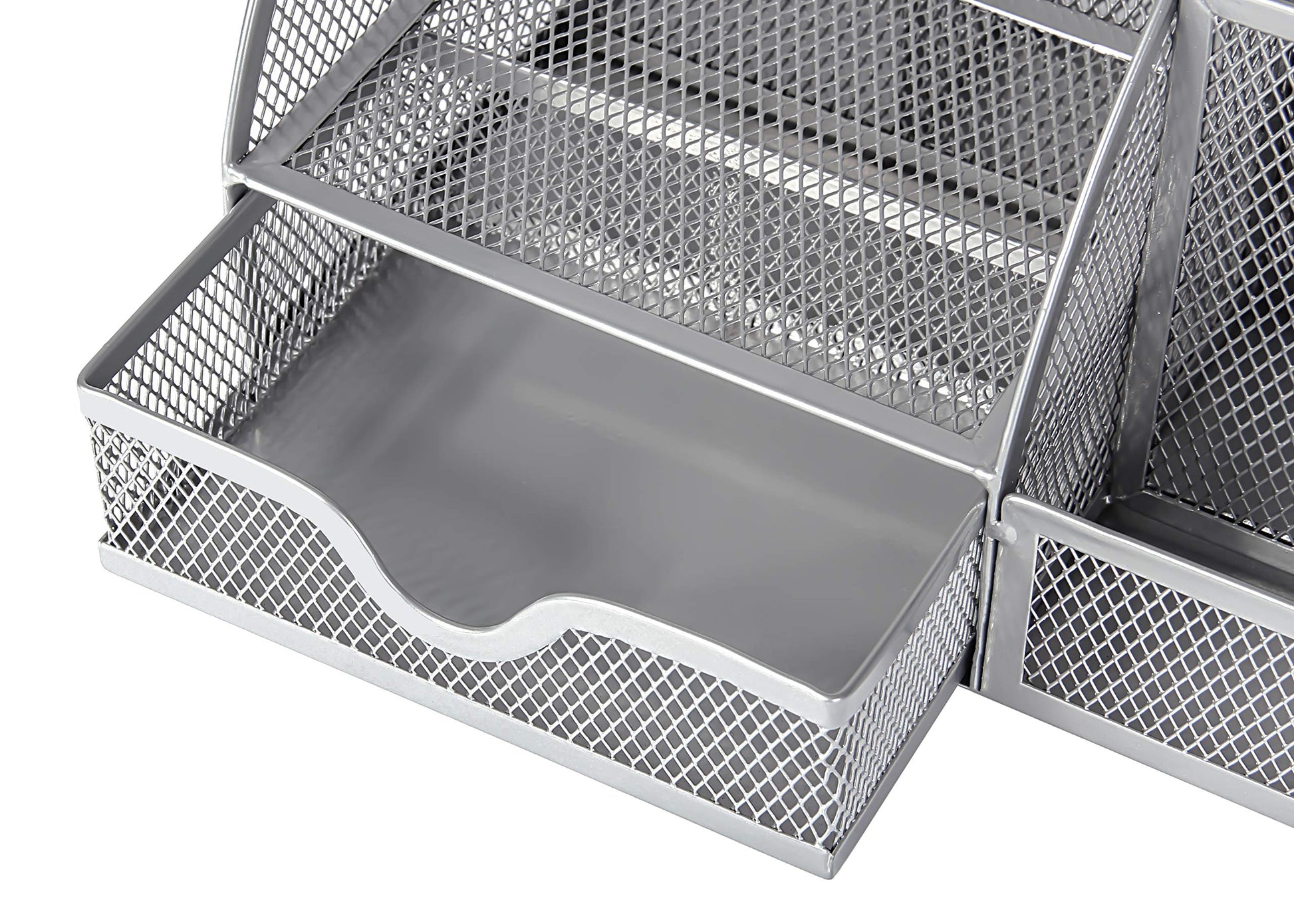OSCO Large Wiremesh Desk Organiser - Silver