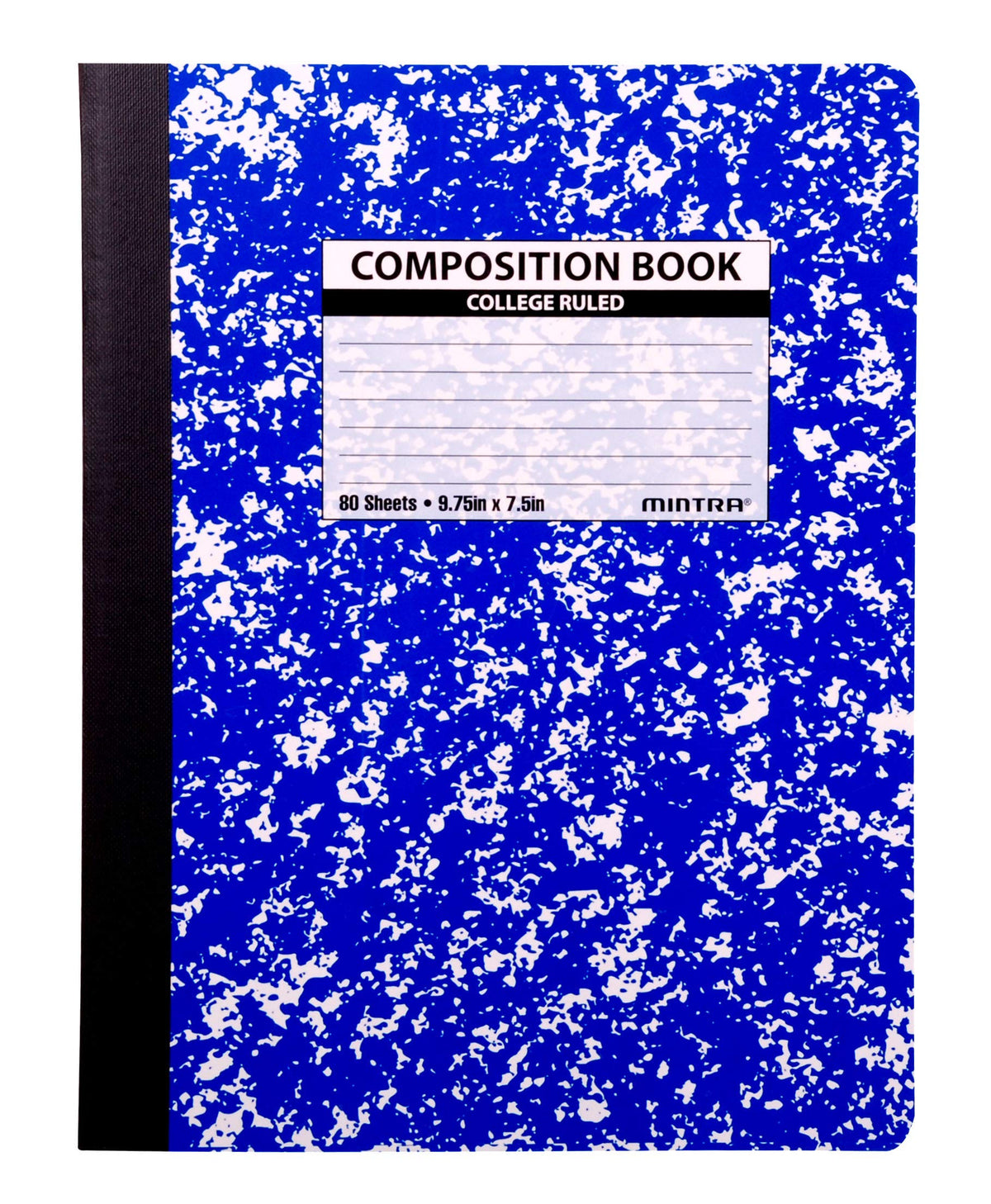 Mintra Office Composition Books - Sturdy Flexible Cover (4 Pack, Assorted Marble Comp - College