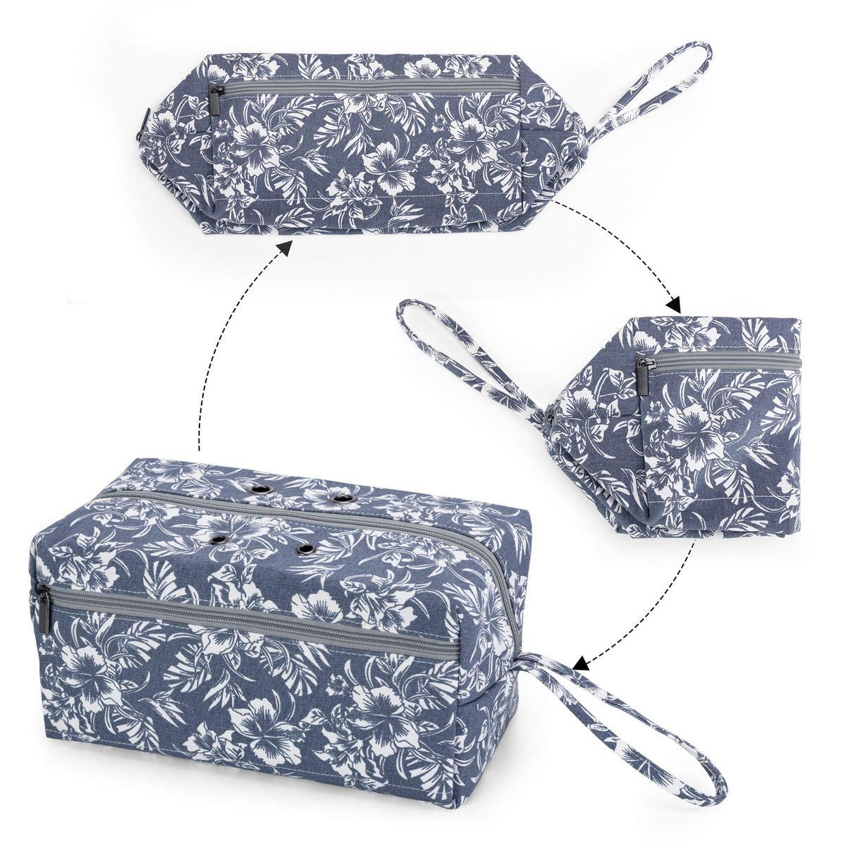 LUXJA Large Yarn Storage Bag for Yarn Skeins, Flowers