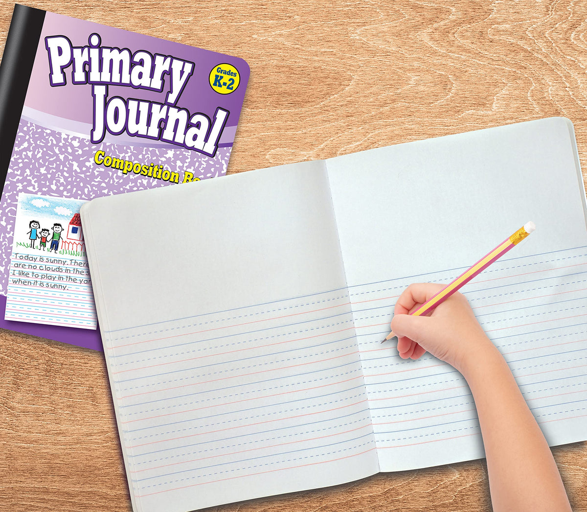 Better Office Products Primary Journal, Hardcover, 4 New Fun Colors, Primary Composition Book