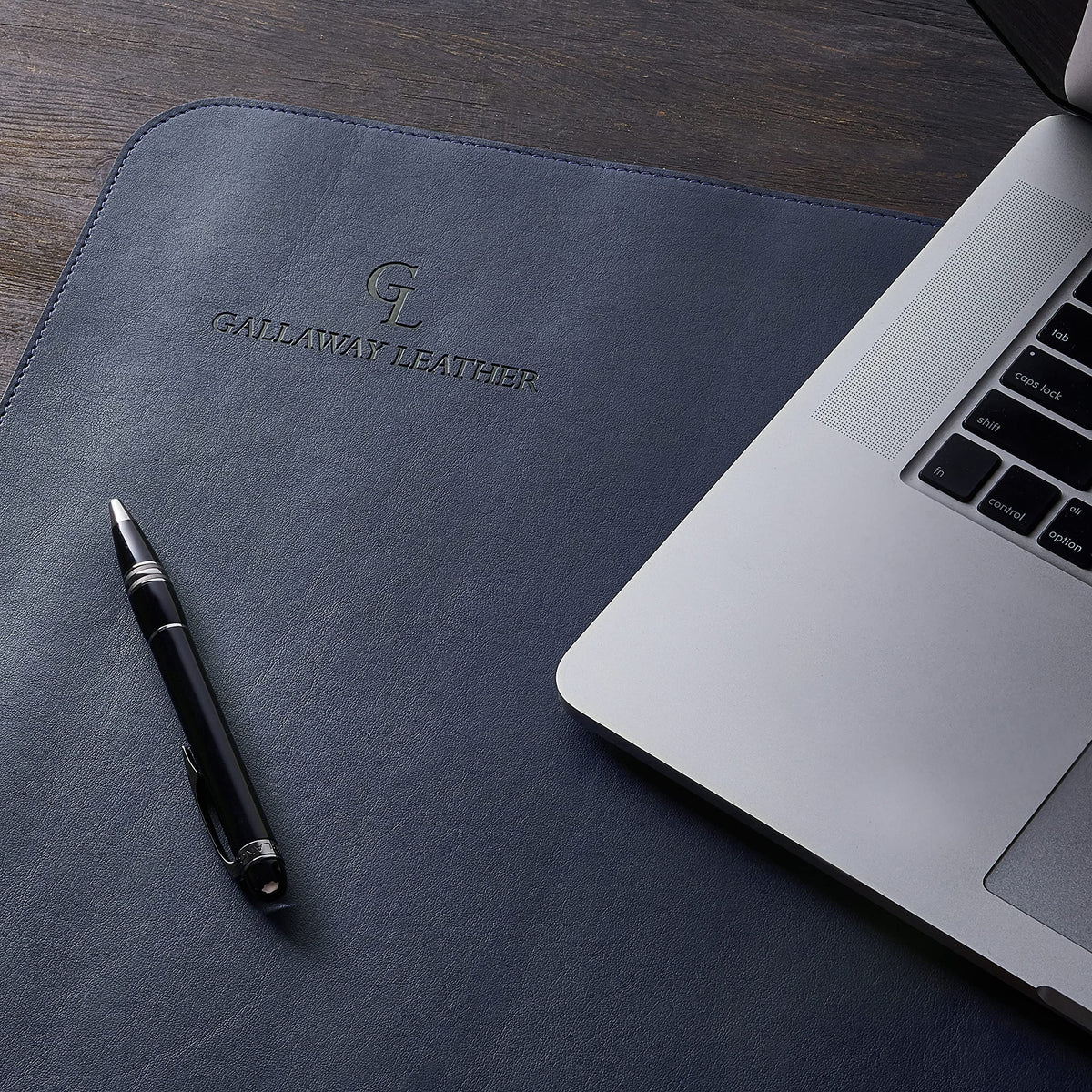 Gallaway Leather Desk Mat,Desk Writing Pad - Office Desk Pad, Large 36" x 17" Navy Blue, Desk Mats