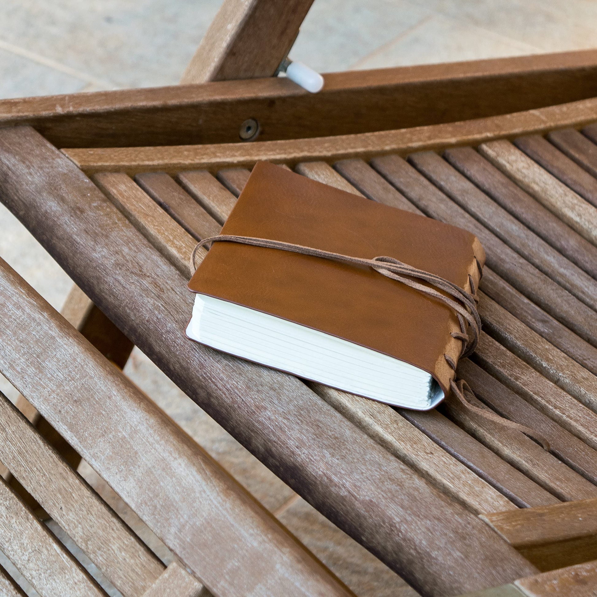 TROEX PU Leather Journal Writing Notebook with Ballpoint Pen, String Closure & Unlined Pages- Light