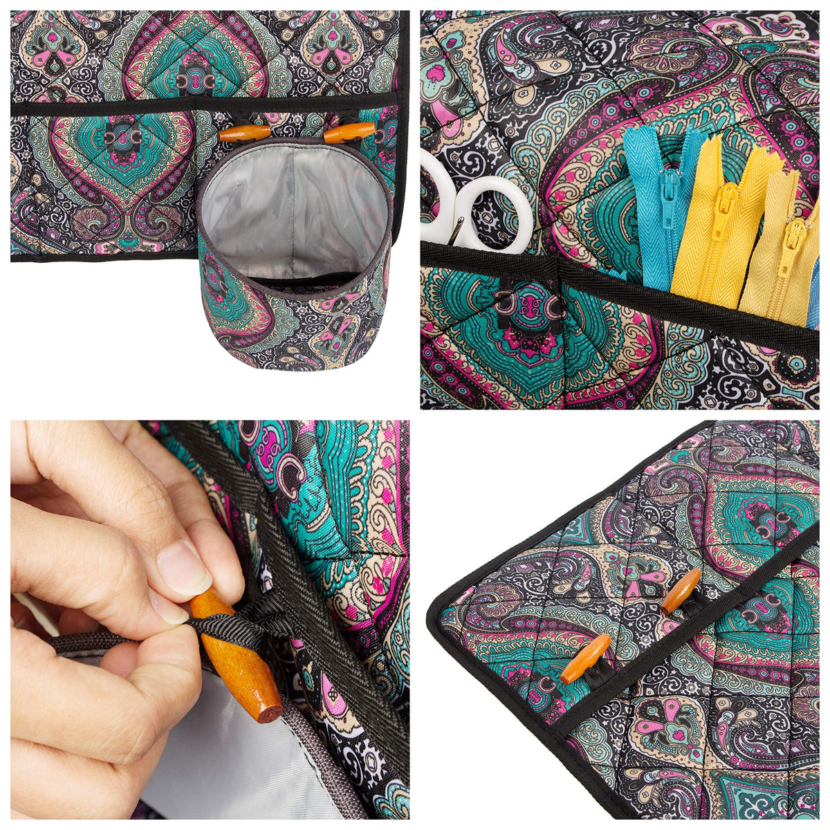 PACMAXI Sewing Machine Pad for Table with Pockets, Water-resistant Mat, Organizer for Sewing