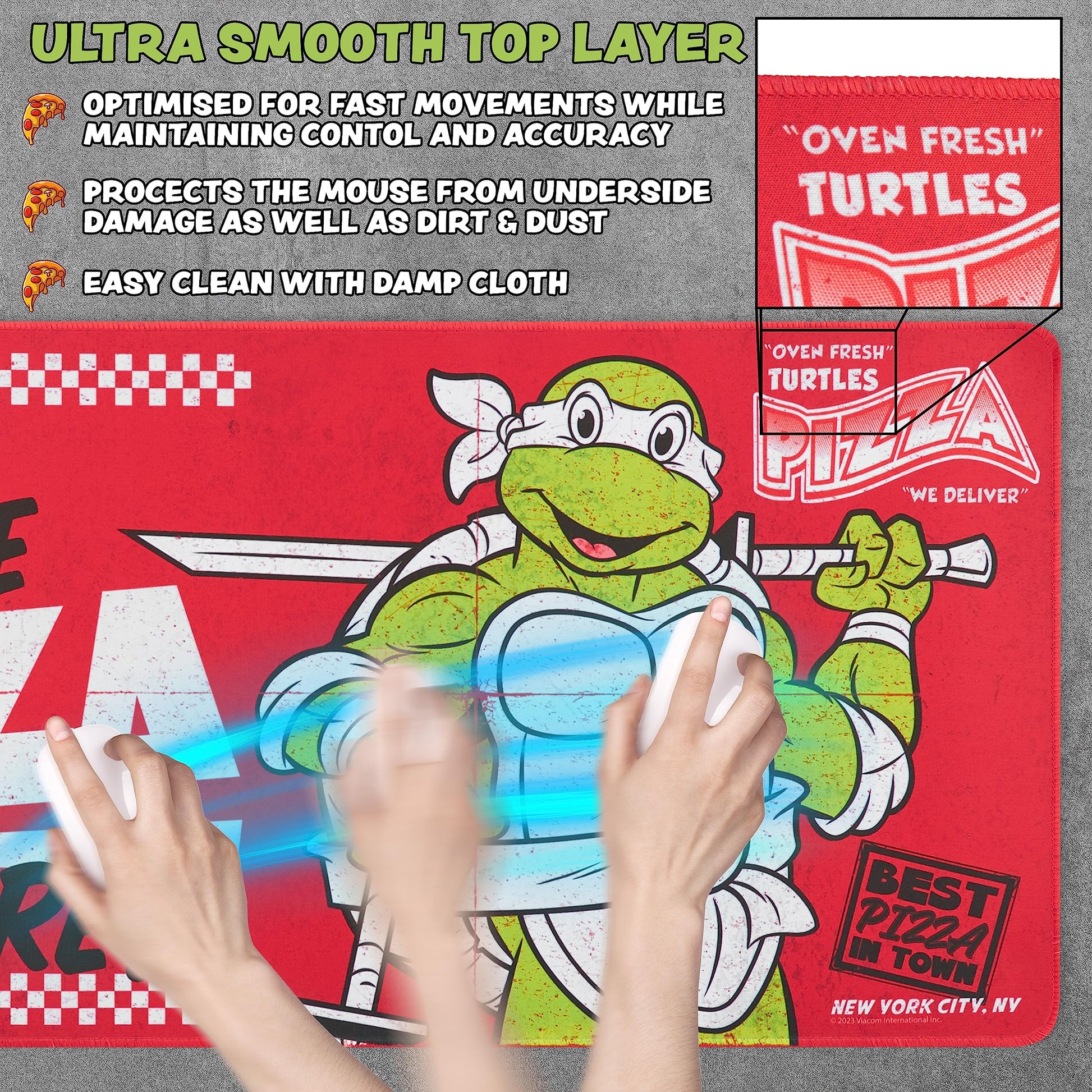Teenage Mutant Ninja Turtles Desk Pad Large Mouse Mat 27.5 x 11.8 Desk Protector PC Laptop Keyboard