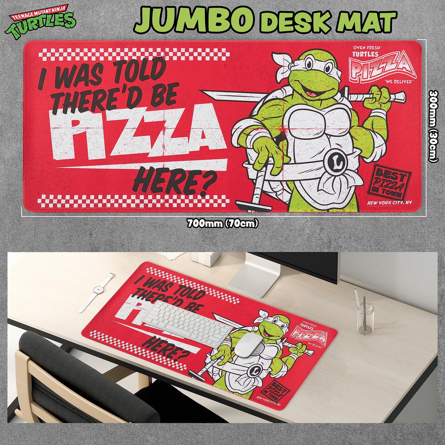Teenage Mutant Ninja Turtles Desk Pad Large Mouse Mat 27.5 x 11.8 Desk Protector PC Laptop Keyboard