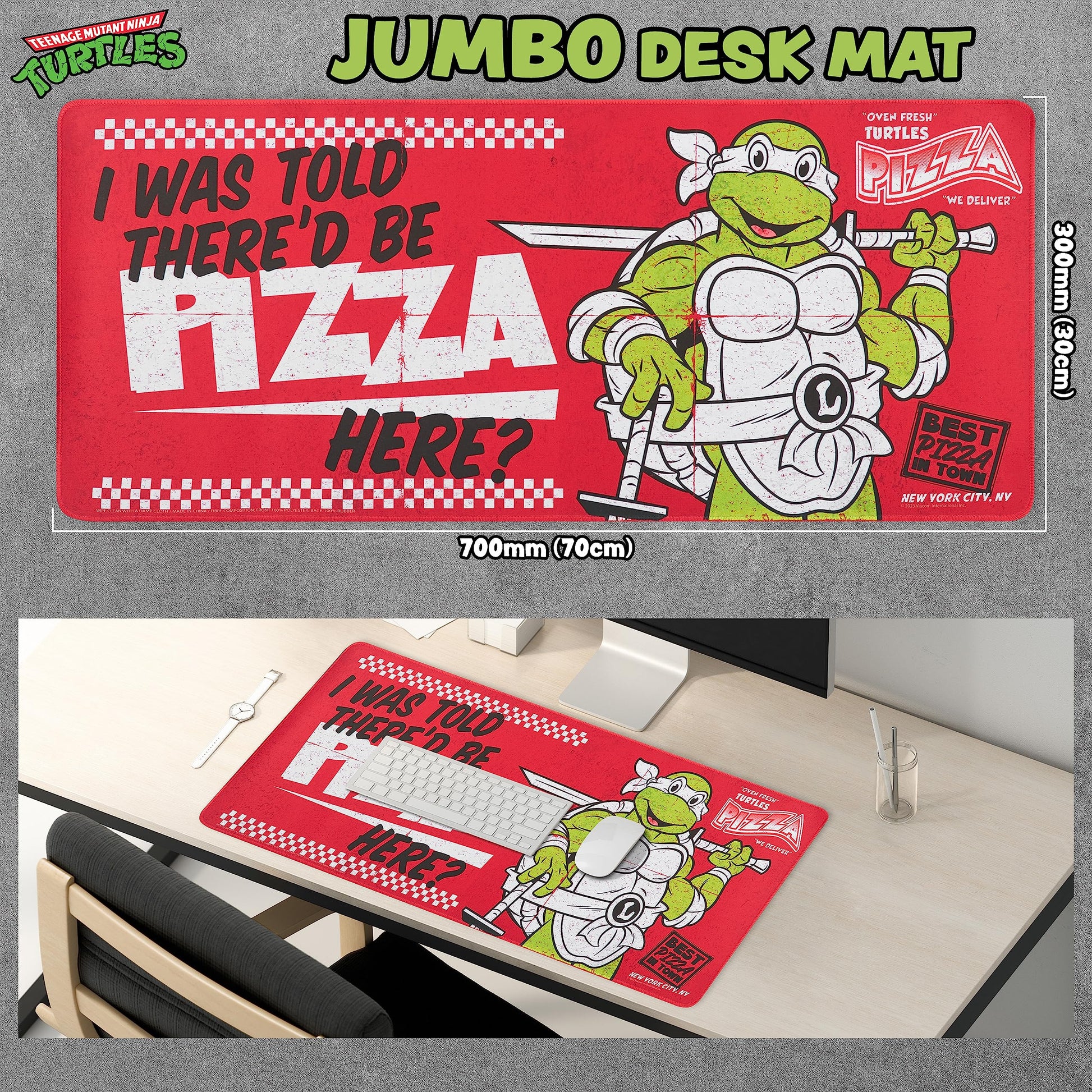 Teenage Mutant Ninja Turtles Desk Pad Large Mouse Mat 27.5 x 11.8 Desk Protector PC Laptop Keyboard