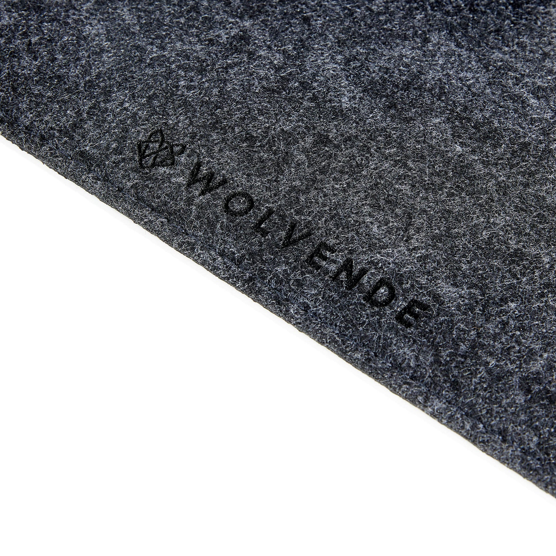 Wolvende Premium Felt Desk Mat | Small 12" x 27.5" Multifunctional Desk Pad for Home Office | Dark