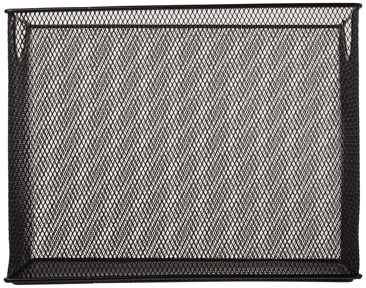 U Brands Desktop Hanging File Organizer, Metal, Black, Letter Size