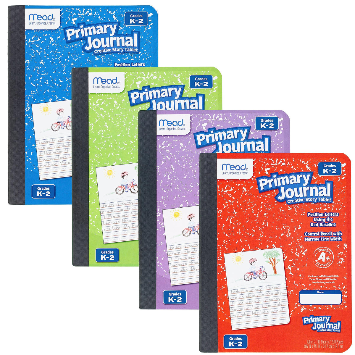 Mead Primary Journal Creative Story Tablet Composition Notebook, 7.5" x 9.75", Grades K-2, 100